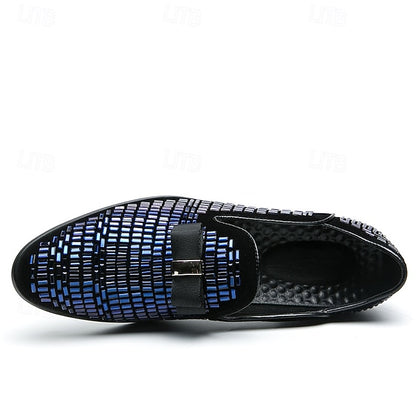 Loafers Monk Woven Elegant Strap – Prom and Silver Men's