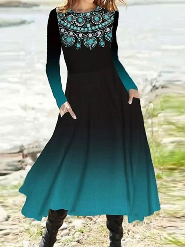 Women's Midi Dress A Line Dress Casual Dress Winter Dress