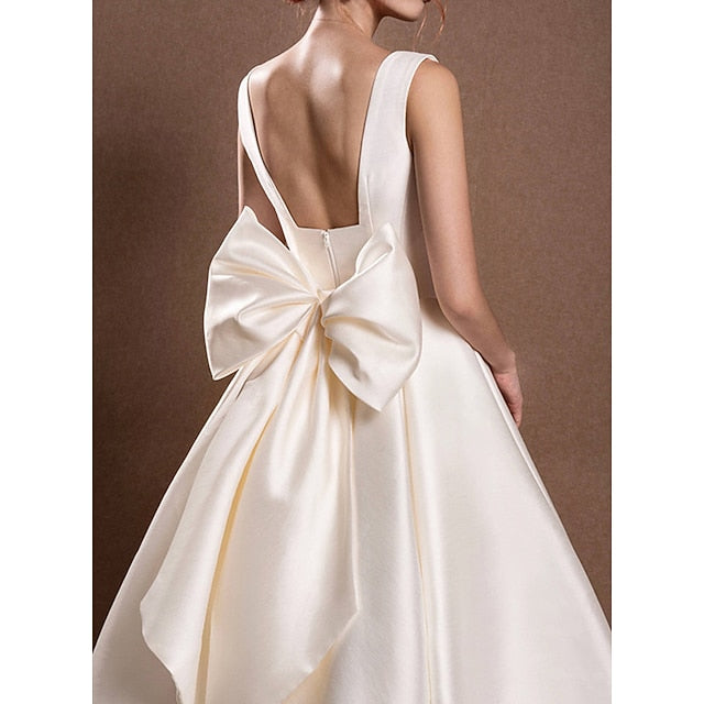A-Line Ankle Length Wedding Dresses Bridal Shower Dresses Bridal