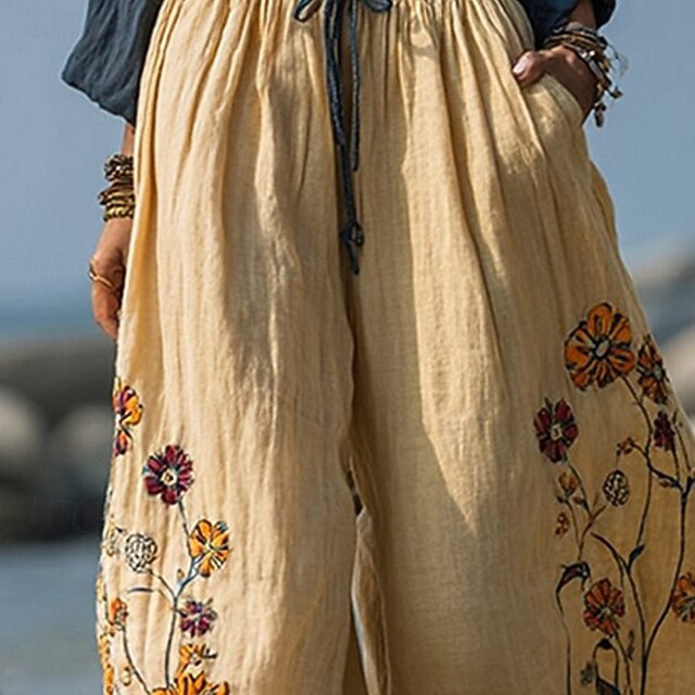 Women's Wide Leg Pants Trousers Palazzo Pants Fashion Boho