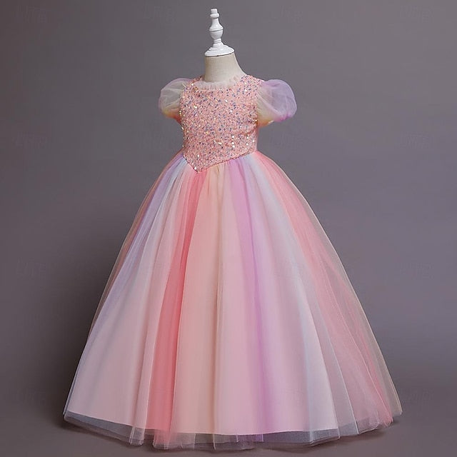 Sequin Party Flower Girl Girls' Kids Dress