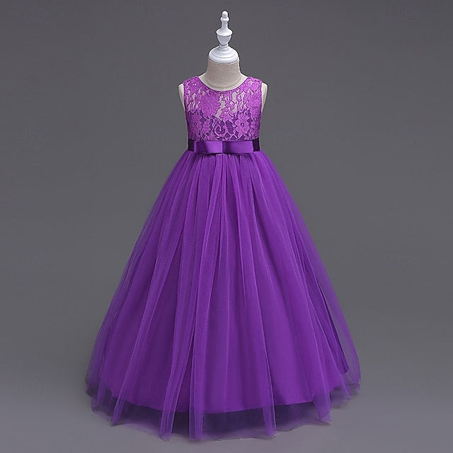 Dress Cosplay Girls' Party Color Kids Solid