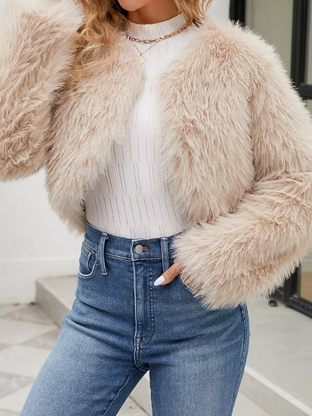 Furs Winter Faux Comfortable Fur Warm Women's Coat