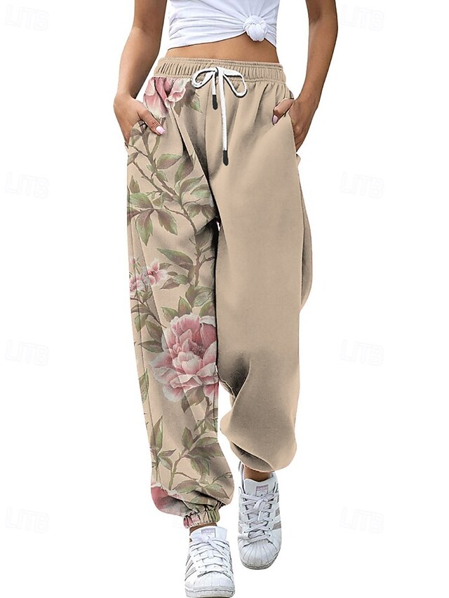 Women's Slacks Straight Streetwear Casual Full Length