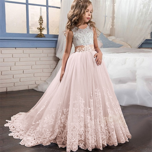 Girl Girls' Formal Lace Flower Dress