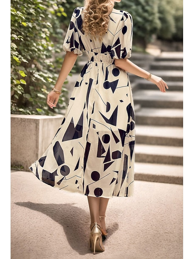 Women's Midi Dress Graduation Dress Floral Dress Fashion
