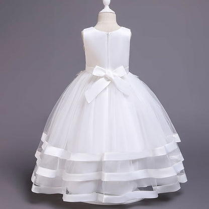 Dress Sleeveless Solid Colored Kids Party Girls' Wedding