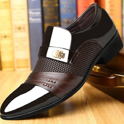 Dress Formal Slip-On Faux Loafers Patent – Leather Men's