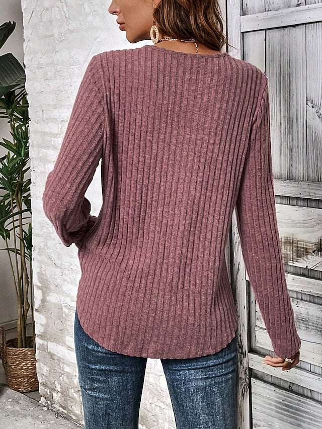 Women's Elegant Lace Tops Eyelet Blouse Casual Solid Color