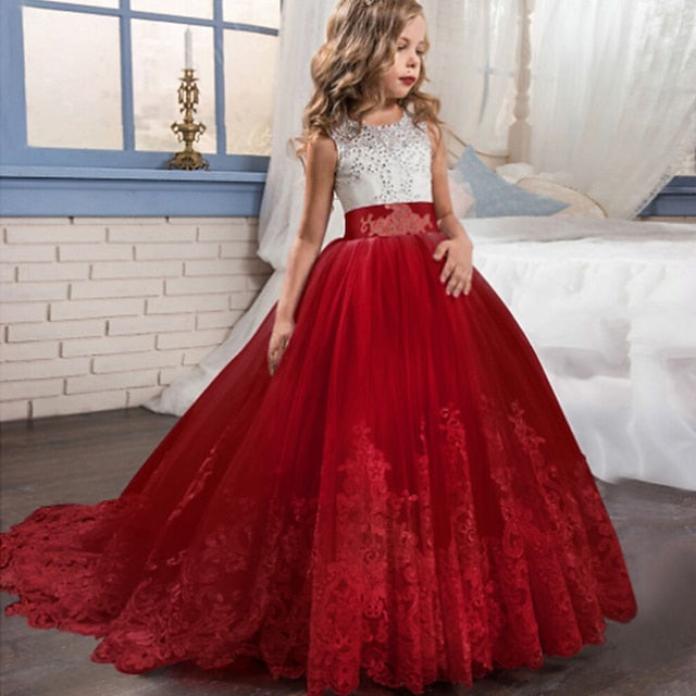Girl Girls' Formal Lace Flower Dress