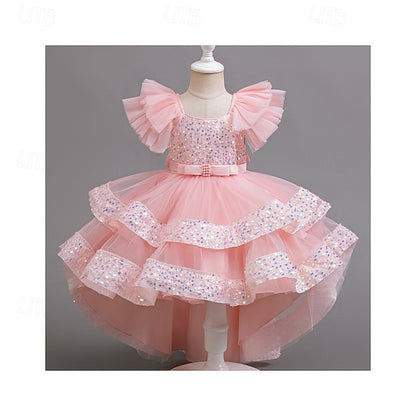 Party Sequin Dress Kids Wedding Special Girls' Sleeveless