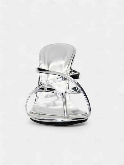 Flat Sandals Metallic with - Sculpted Design Unique Heel Gold