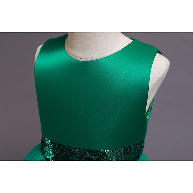 Dress Solid Girl Girls' Flower Colored Short Kids