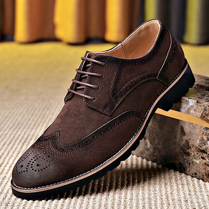 Brown Lace-Up Shoes – Derby Men's Brogue Vintage