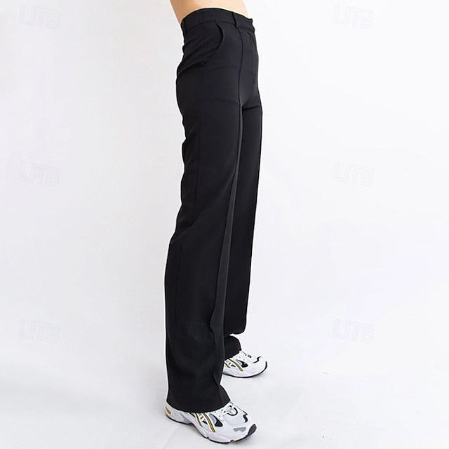 Women's Wide Leg Dress Pants Streetwear Casual Full Length