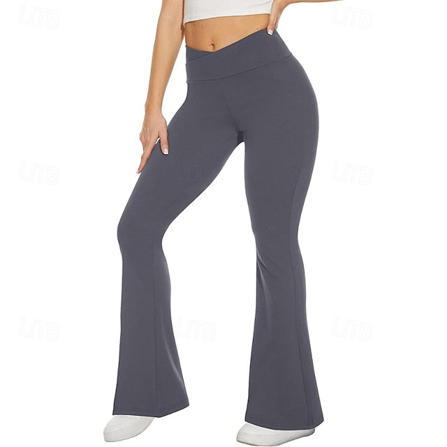 Women's Bell Bottom Slacks Cozy Leggings Streetwear Casual