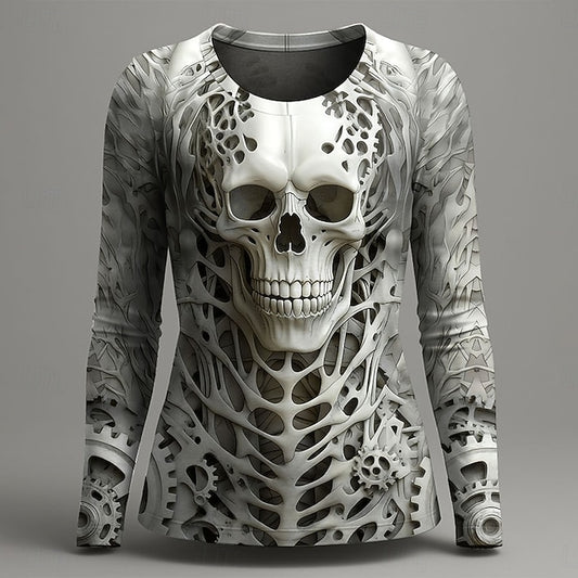 Women's T Shirt Graphic Skull Skeleton Vintage Fashion