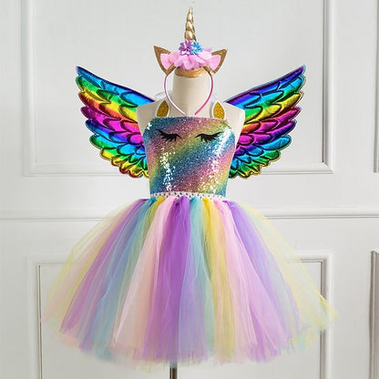 Dress New Vacation Cosplay Unicorn Movie Girls'