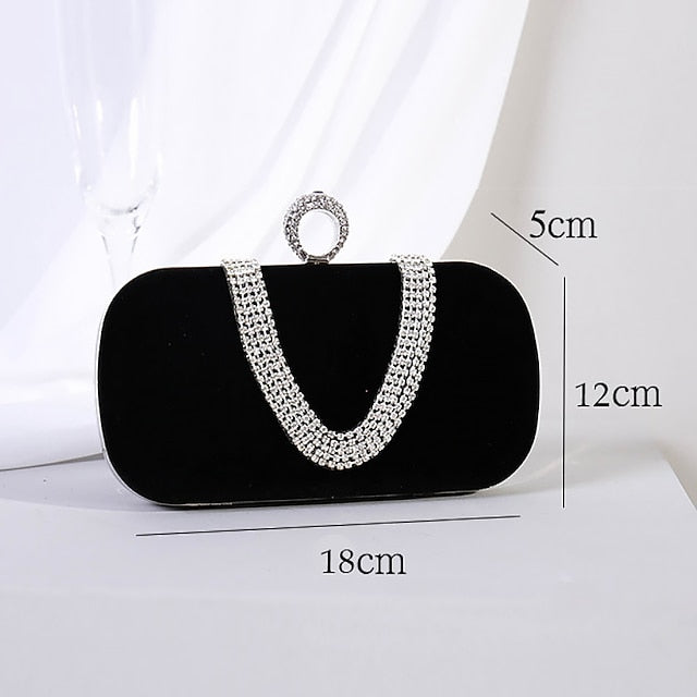Bags Clutch Evening Velvet Wristlet Bag Women's