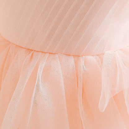 Party Kids Color Formal Girls' Solid Dress Sleeveless