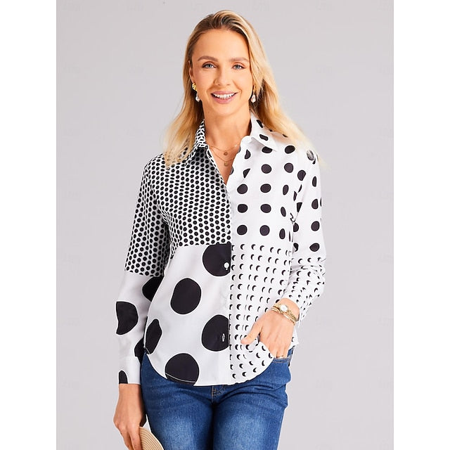 Women's Shirt Linen Like Breathable Lightweight Button Down