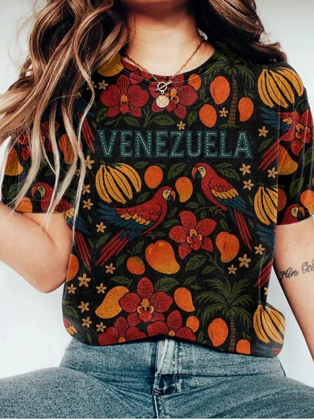 Macaw Parrot Inspired Cozy Women's T Shirt Graphic Animal