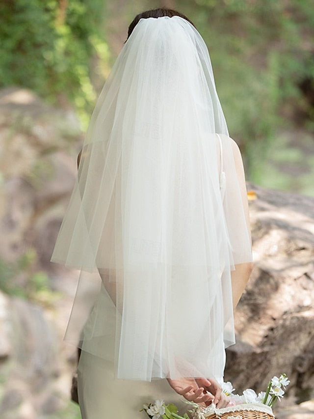 Elegant – Soft Veil Two-Layer Classic with Bridal Tulle
