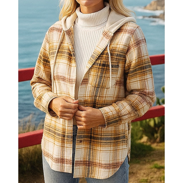 Sleeve Outfits Long Women's Coats Hooded Shirts Fall Jacket
