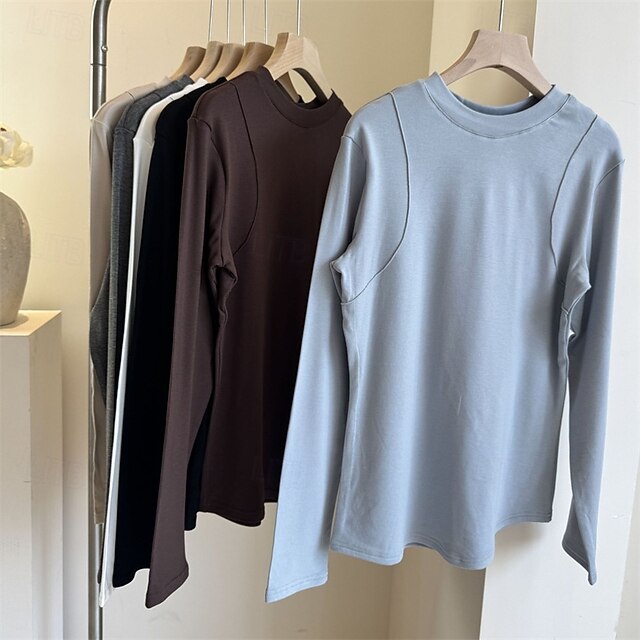 Women's Dressy Tops Tight Tops Tunic Draped Solid Color