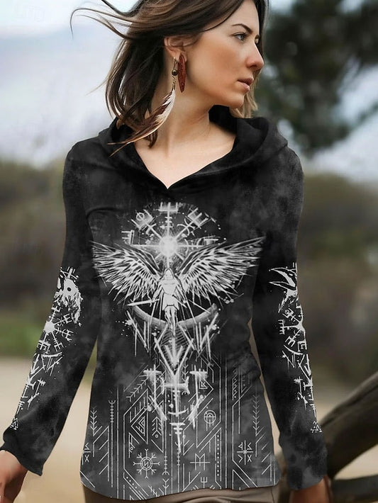 Women's Boho T Shirt Graphic Geometric Vintage Stylish