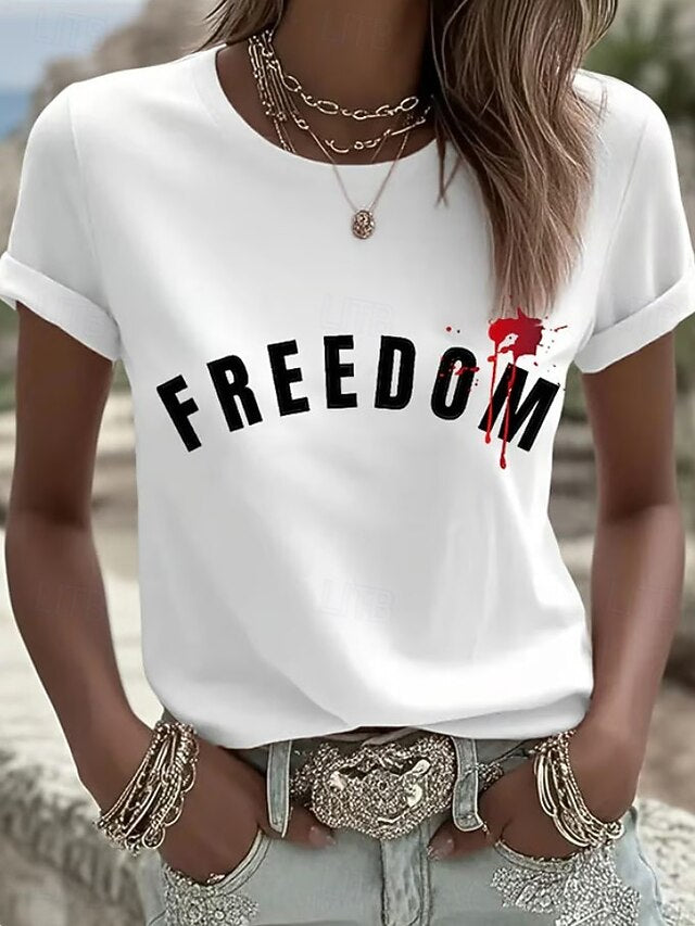 Independence Day Patriotic Shirt Women's T Shirt Graphic