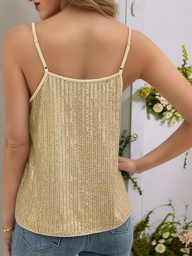 Women's Camisole Tank Top Solid Color Stylish Casual