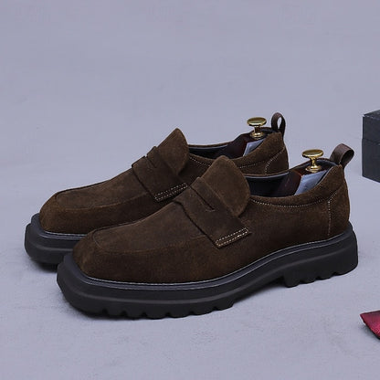 Loafers Leather Men's Suede Business Cowhide -Classic