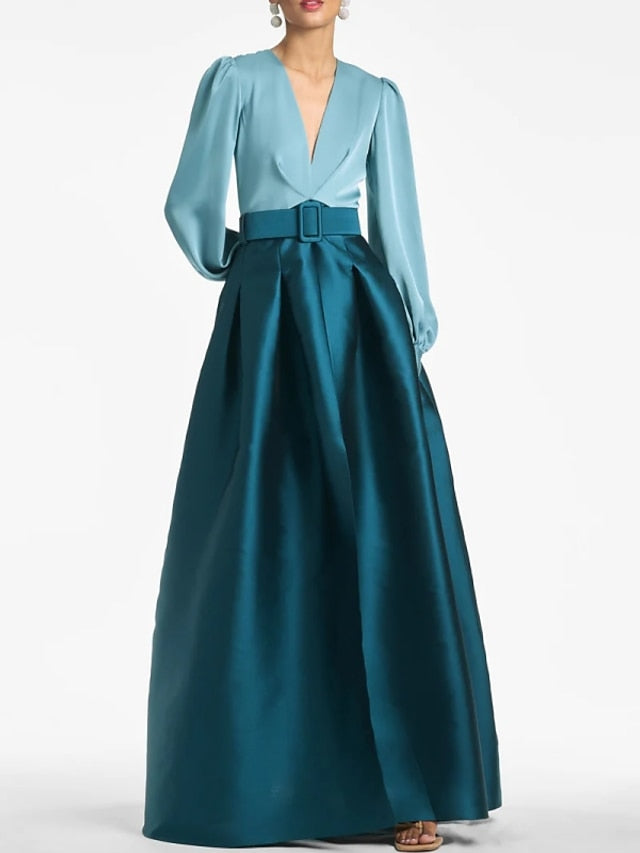 Evening Floor Split Formal A-Line Guest Wedding High Gown Dress