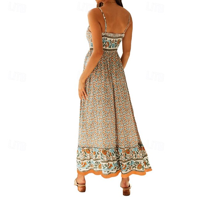 Women's Midi Dress Floral Dress Slip Dress Print Dress