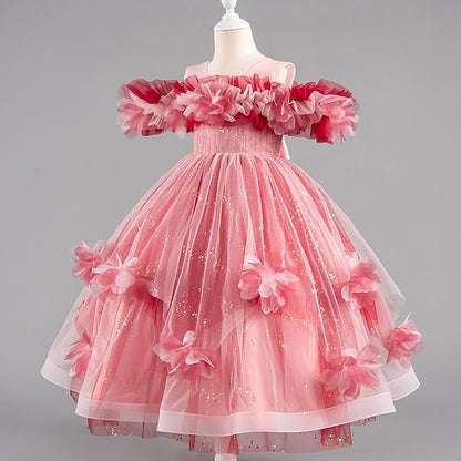 Dress Party Wedding Sleeve Kids Short Special Girls' Flower