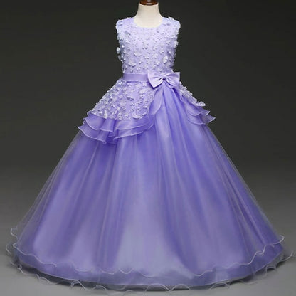 Dress Kids Flower Girls' Colored Girl Solid