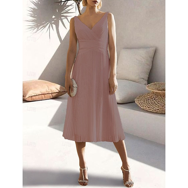 A-Line Cocktail Dresses Elegant Dress Formal Wedding Guest Tea