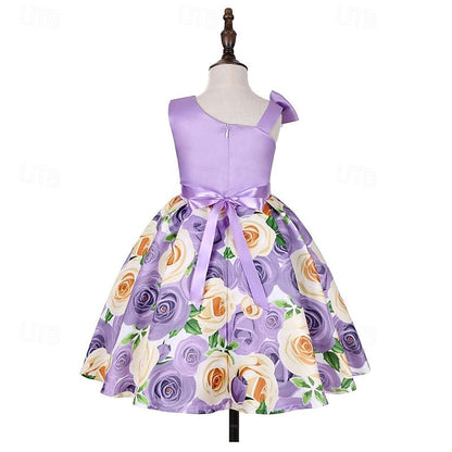 Flower Dress 3D Party Summer Sleeveless Easter Girls'