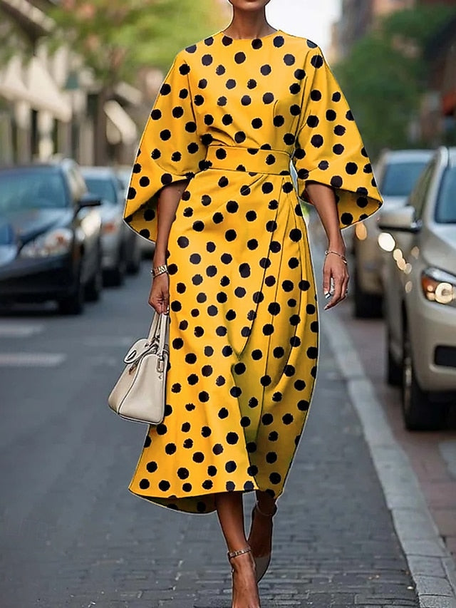 Women's Midi Dress Floral Dress Print Dress Classic Modern