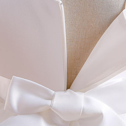 Party Kids Color Formal Girls' Solid Dress Sleeveless