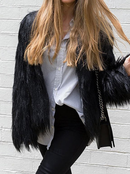 Warm Fur Furs Comfortable Coat Faux Leathers Women's