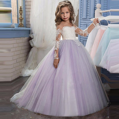 Dress Princess Communion Girls' First Girl Flower