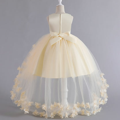 Color Toddler Party Sleeveless Solid Dress Girls'