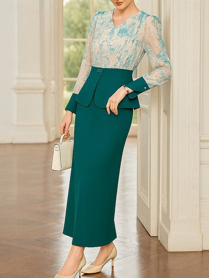 Piece Bride of the Two Sets Formal Dress Elegant Mother