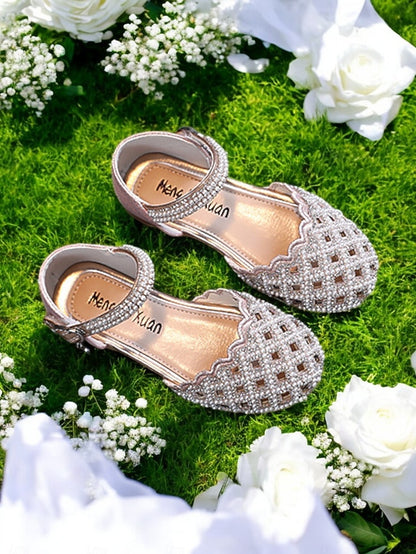 Jane Sparkly Mary Rhinestone Girls' �?Shoes Scalloped