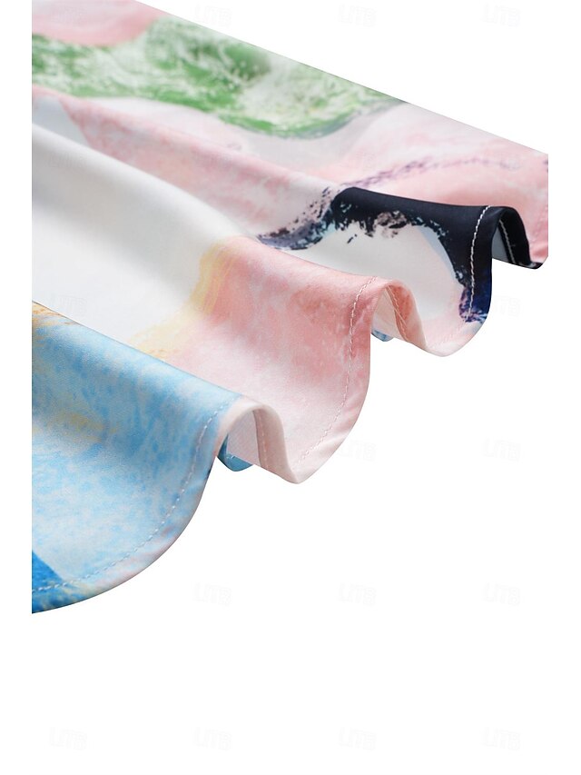 Women's Wedding Guest Dress Elegant Tie Dye Maxi Dress