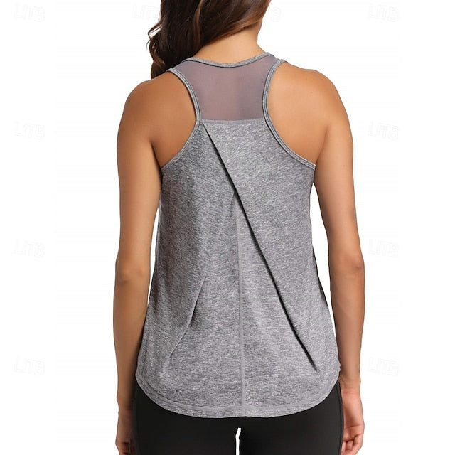 Women's Patchwork Workout Tank Top Sport Shirt Sports Tank