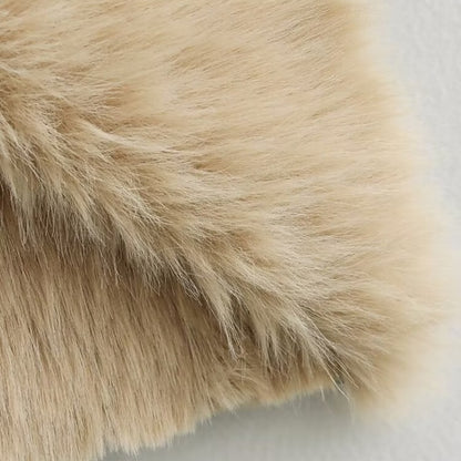 Fur Pocket Warm Coat Women's Comfortable Faux Buttons