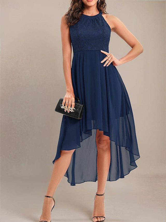 Women's Midi Dress Chiffon Dress A Line Dress Elegant